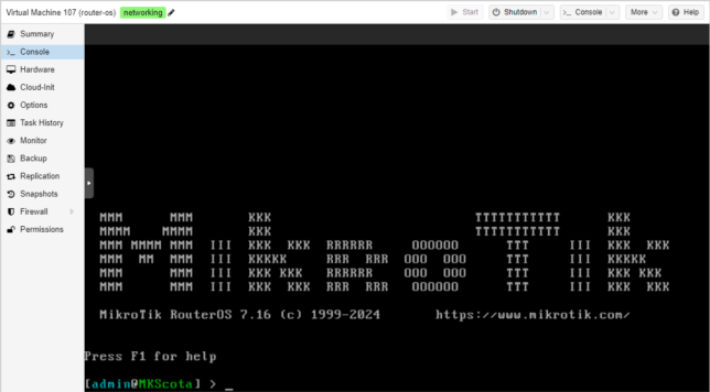 Mikrotik - Router OS on Proxmox