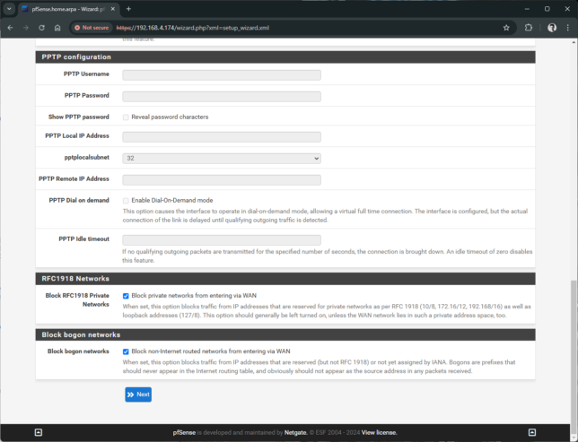 pfSense 2.7.2 - Wizard 7