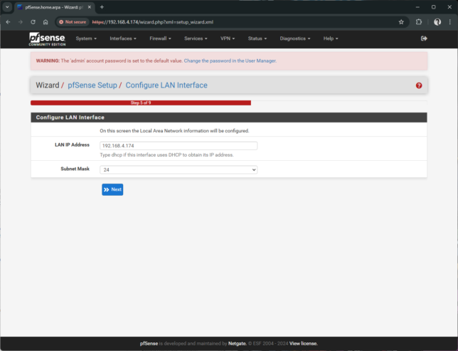 pfSense 2.7.2 - Wizard 8